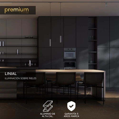 Lucide Premium LINIAL - Alimentador - Sistema de carril monofásico / Iluminación con rieles - Smart - 48V Track - Cromo Negro mate - USP